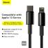 Baseus Tungsten Gold Fast Charging Data Cable Type-C to Lightning PD 20W (1m) - Black